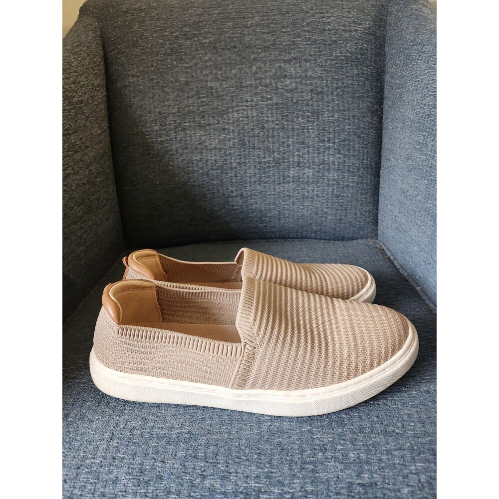 Kelly & Katie Tan Knit Slip-on Shoes Size 10